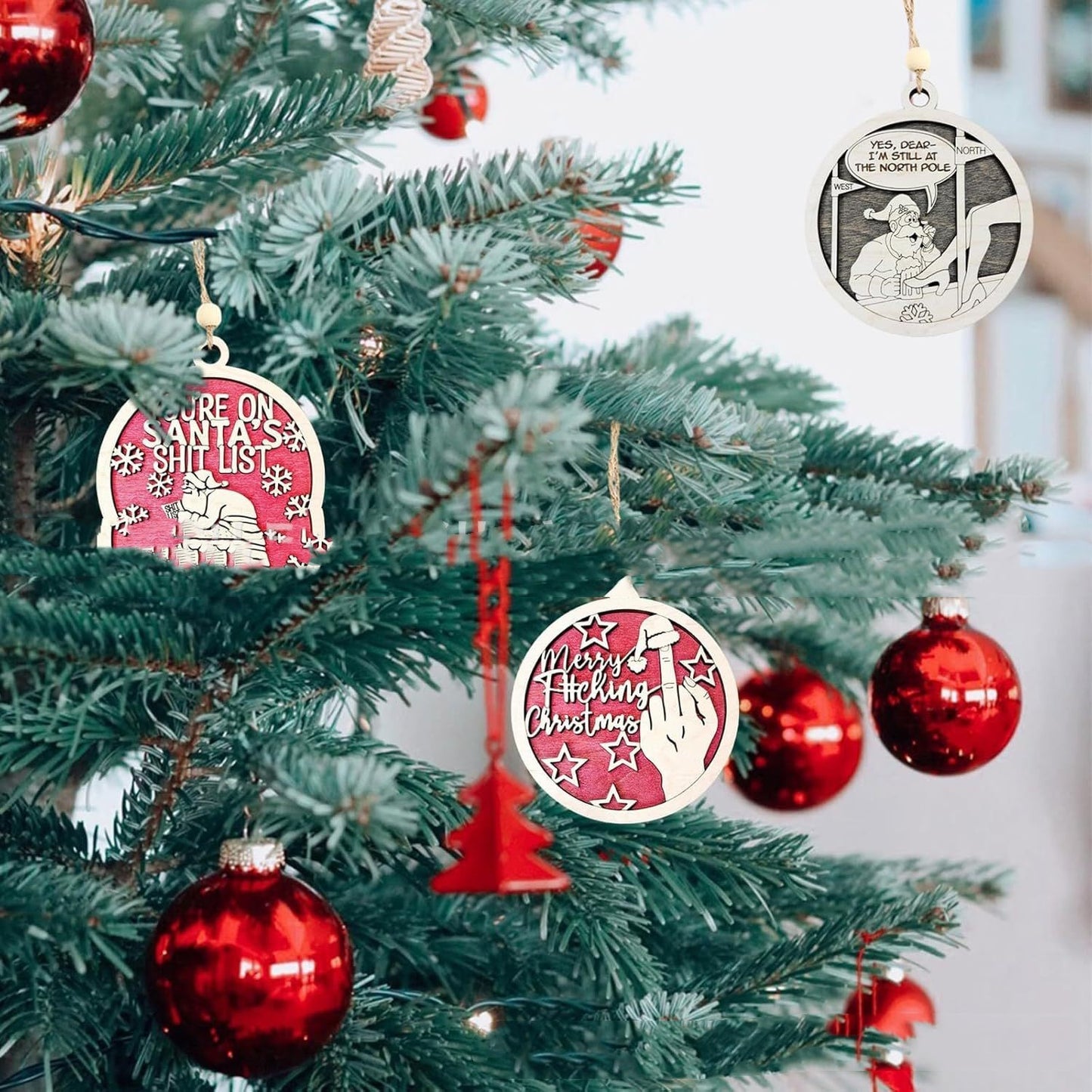 Humorous Christmas Tree Hanging Ornaments