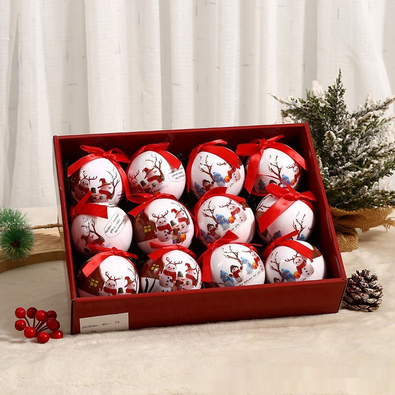 Exquisite Printing Christmas Christmas Tree Ornament Ball