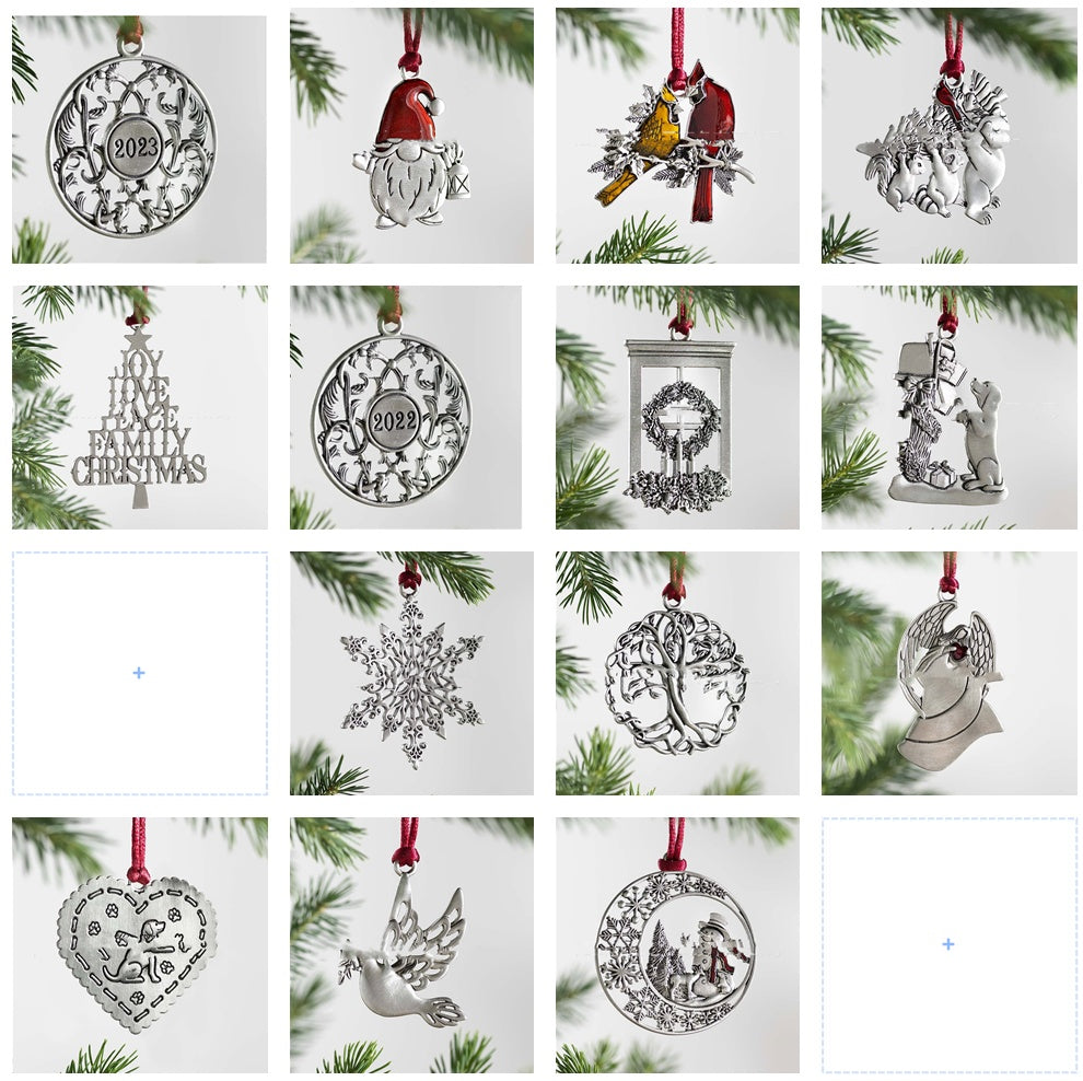 Christmas Pure Tin Christmas Tree Ornaments